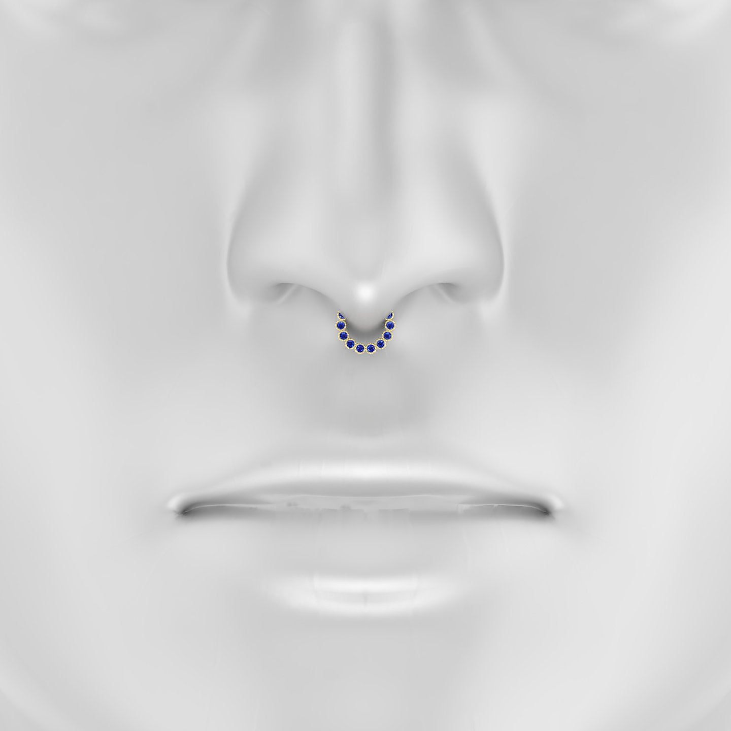 Naya | 18k Yellow Gold 6.5 mm Sapphire Septum Piercing