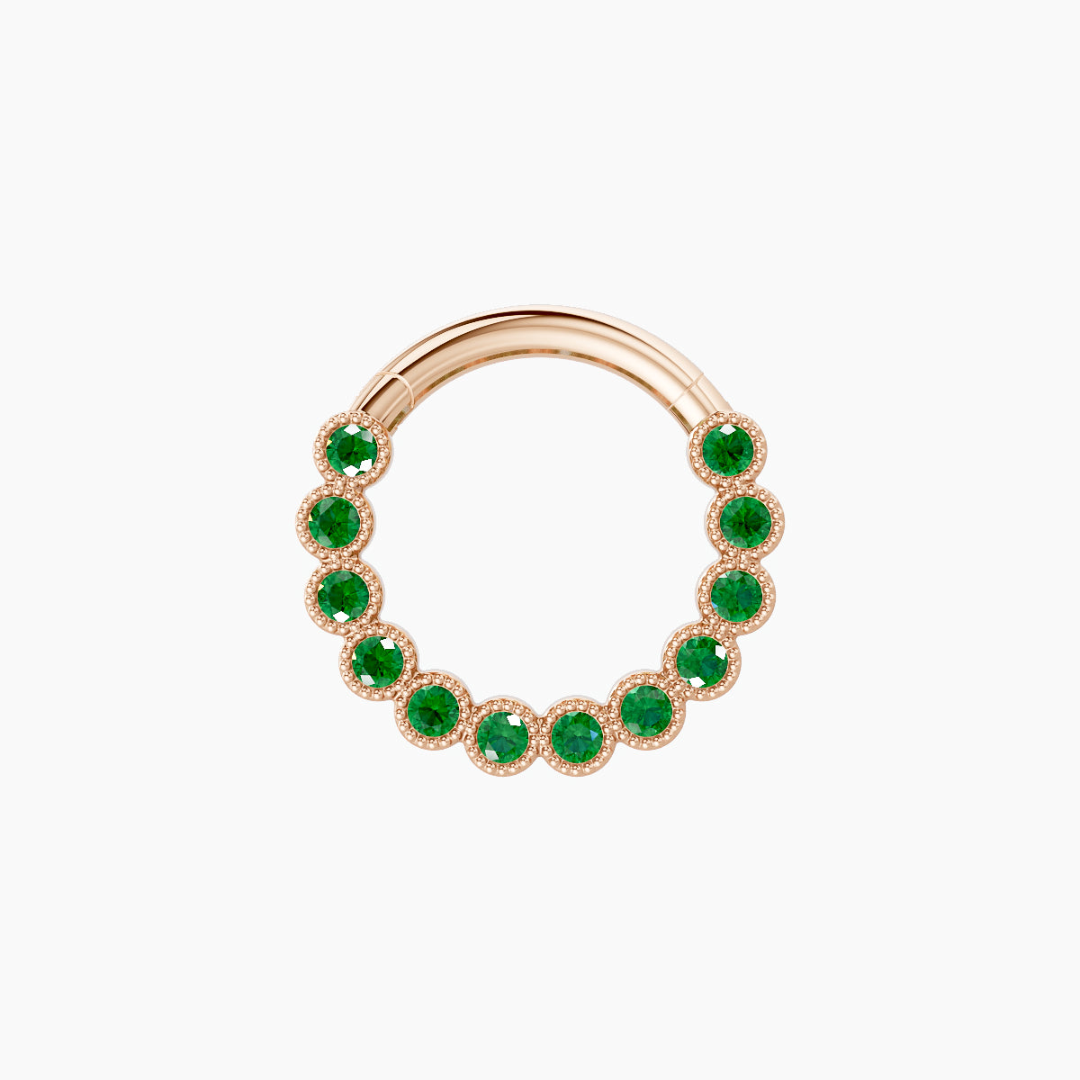 Naya | 18k Rose Gold 8 mm Emerald Daith Piercing