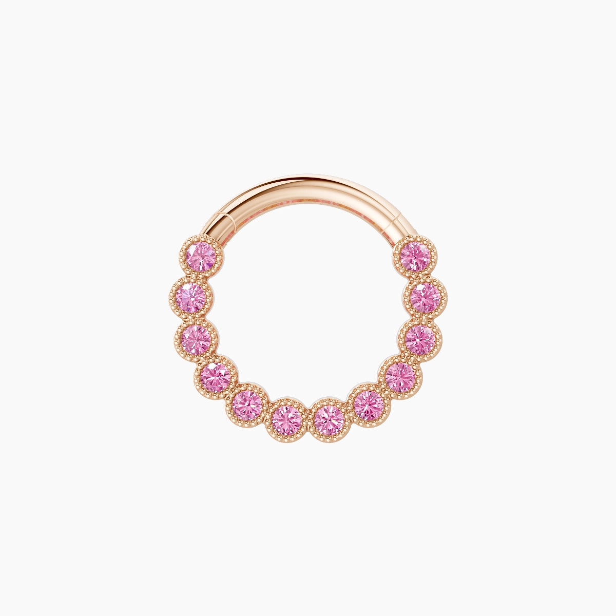 Naya | 18k Rose Gold 8 mm Pink Sapphire Daith Piercing