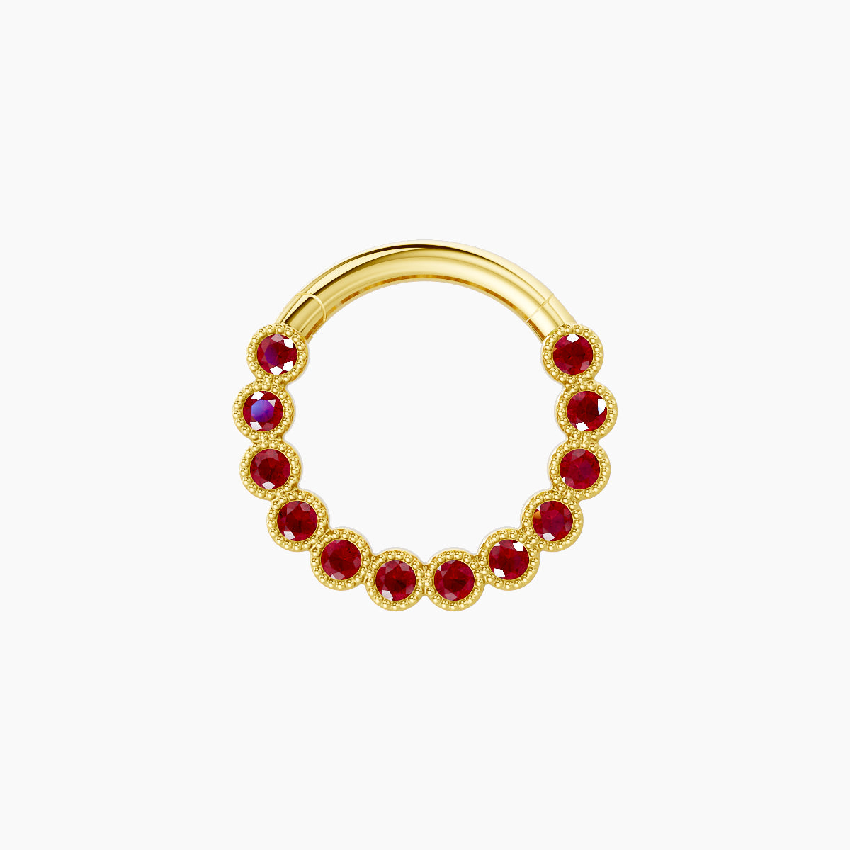 Naya | 18k Yellow Gold 8 mm Ruby Daith Piercing
