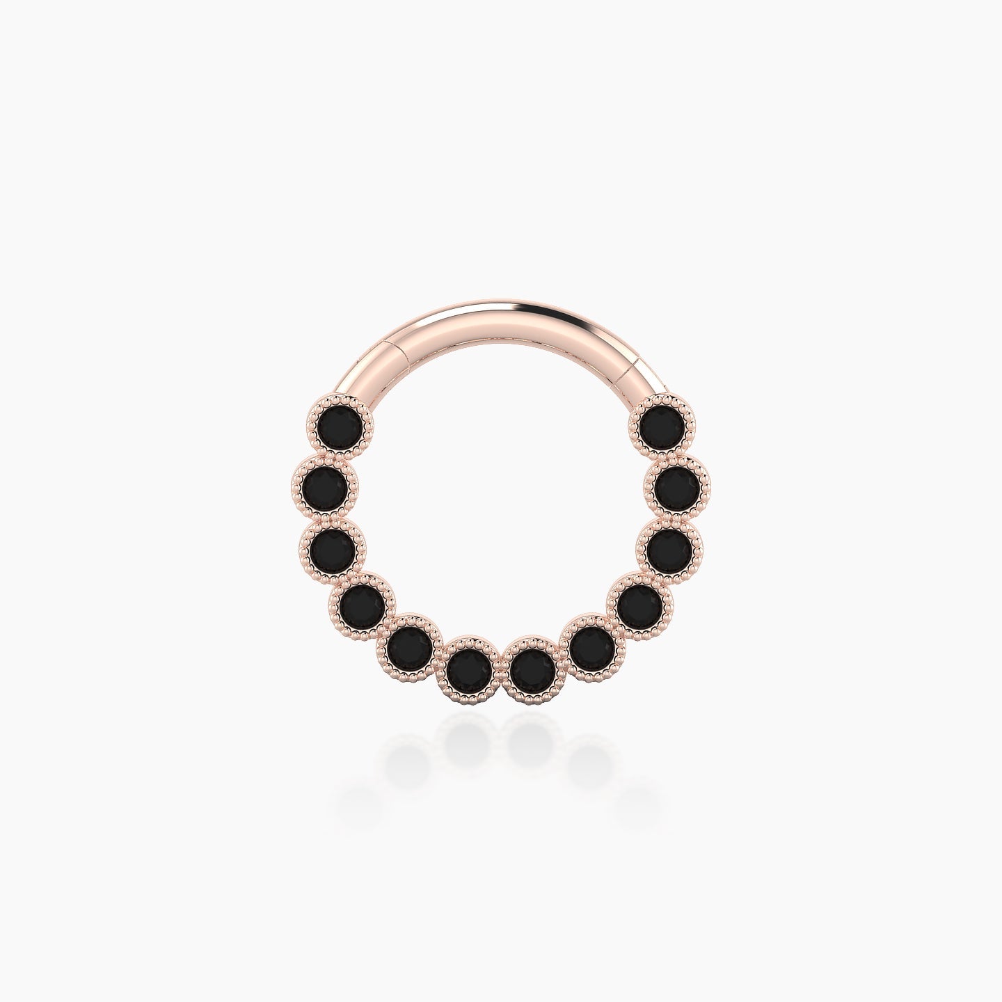 Naya | 18k Rose Gold 8 mm Black Diamond Daith Piercing