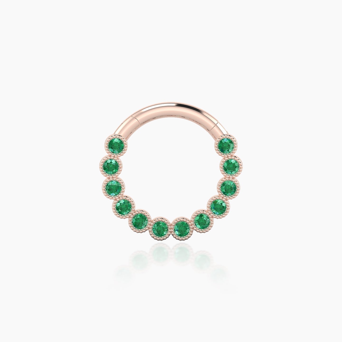 Naya | 18k Rose Gold 8 mm Emerald Daith Piercing