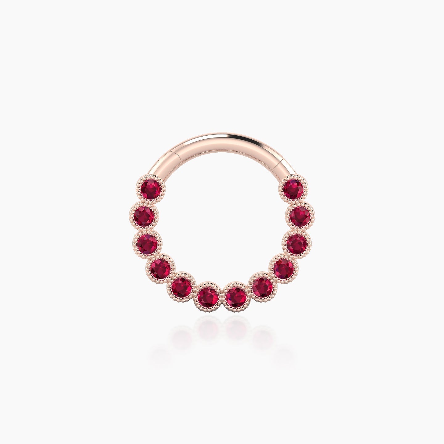 Naya | 18k Rose Gold 8 mm Ruby Daith Piercing