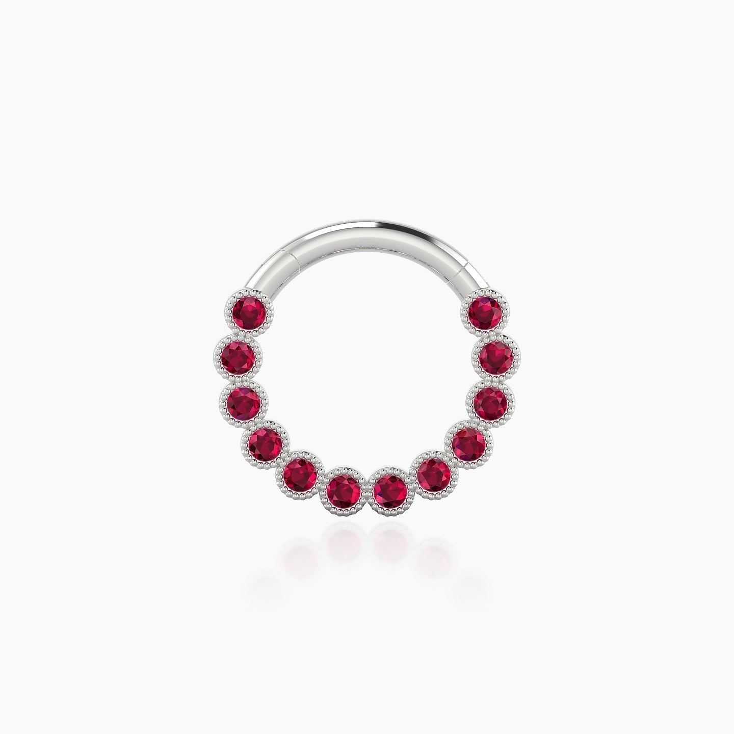 Naya | 18k White Gold 8 mm Ruby Daith Piercing