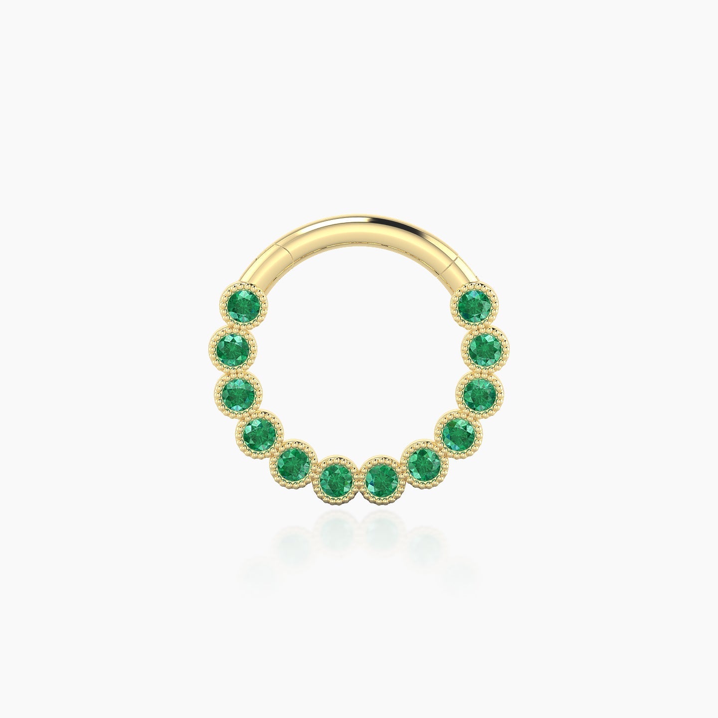 Naya | 18k Yellow Gold 8 mm Emerald Daith Piercing