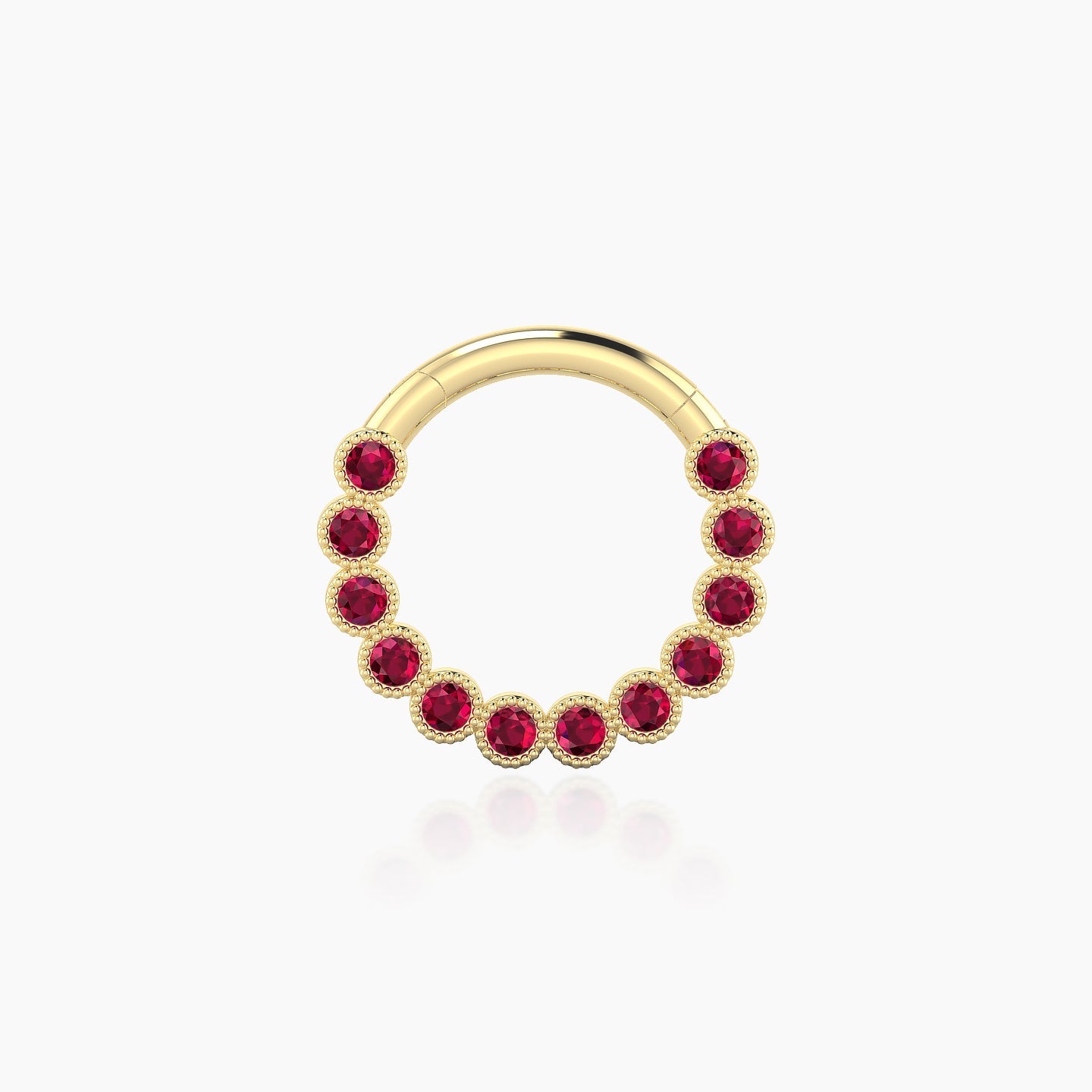 Naya | 18k Yellow Gold 8 mm Ruby Daith Piercing