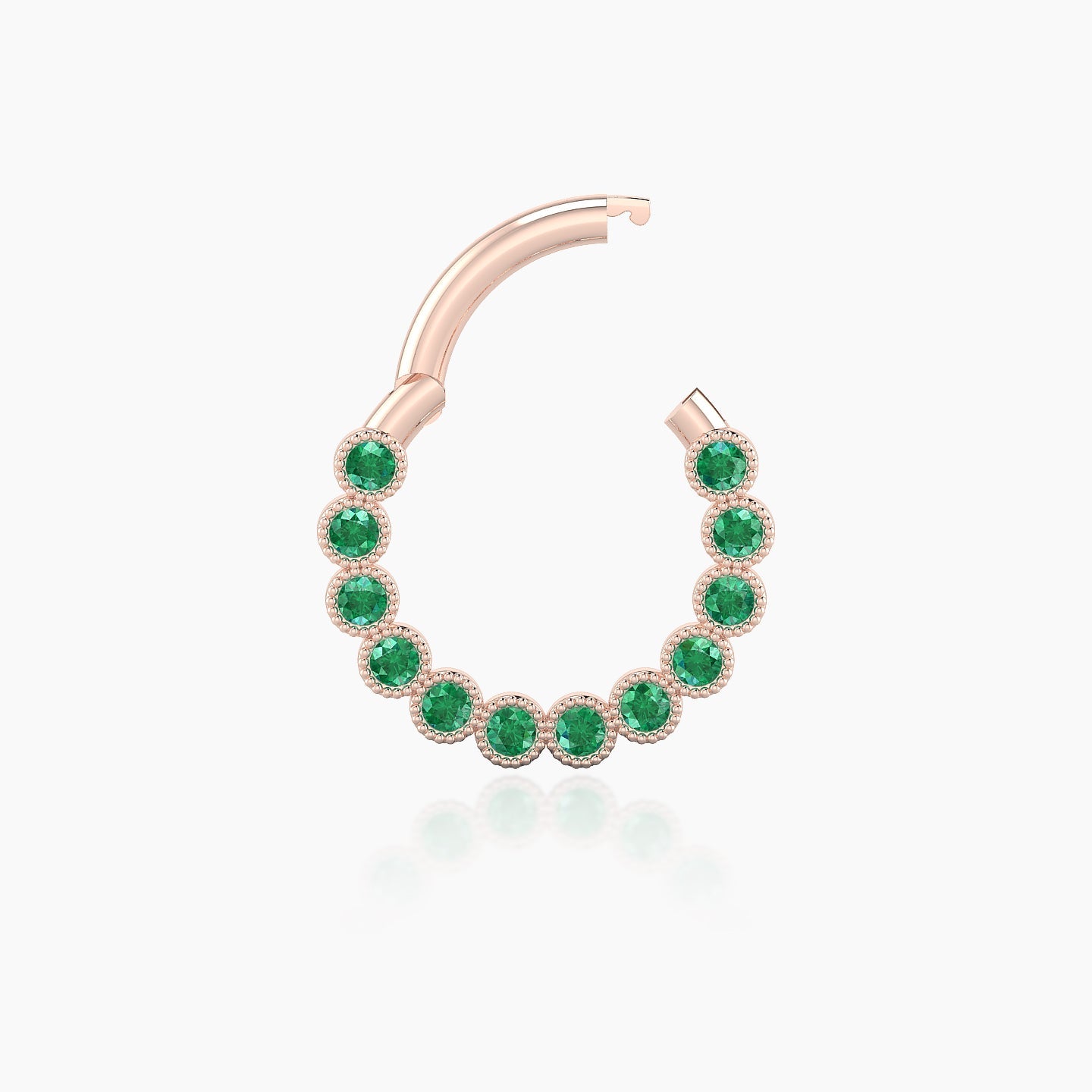 Naya | 18k Rose Gold 8 mm Emerald Daith Piercing