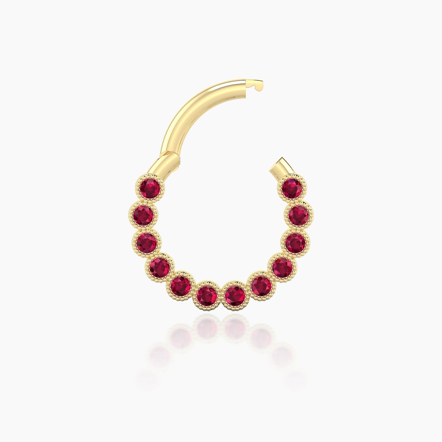 Naya | 18k Yellow Gold 8 mm Ruby Daith Piercing