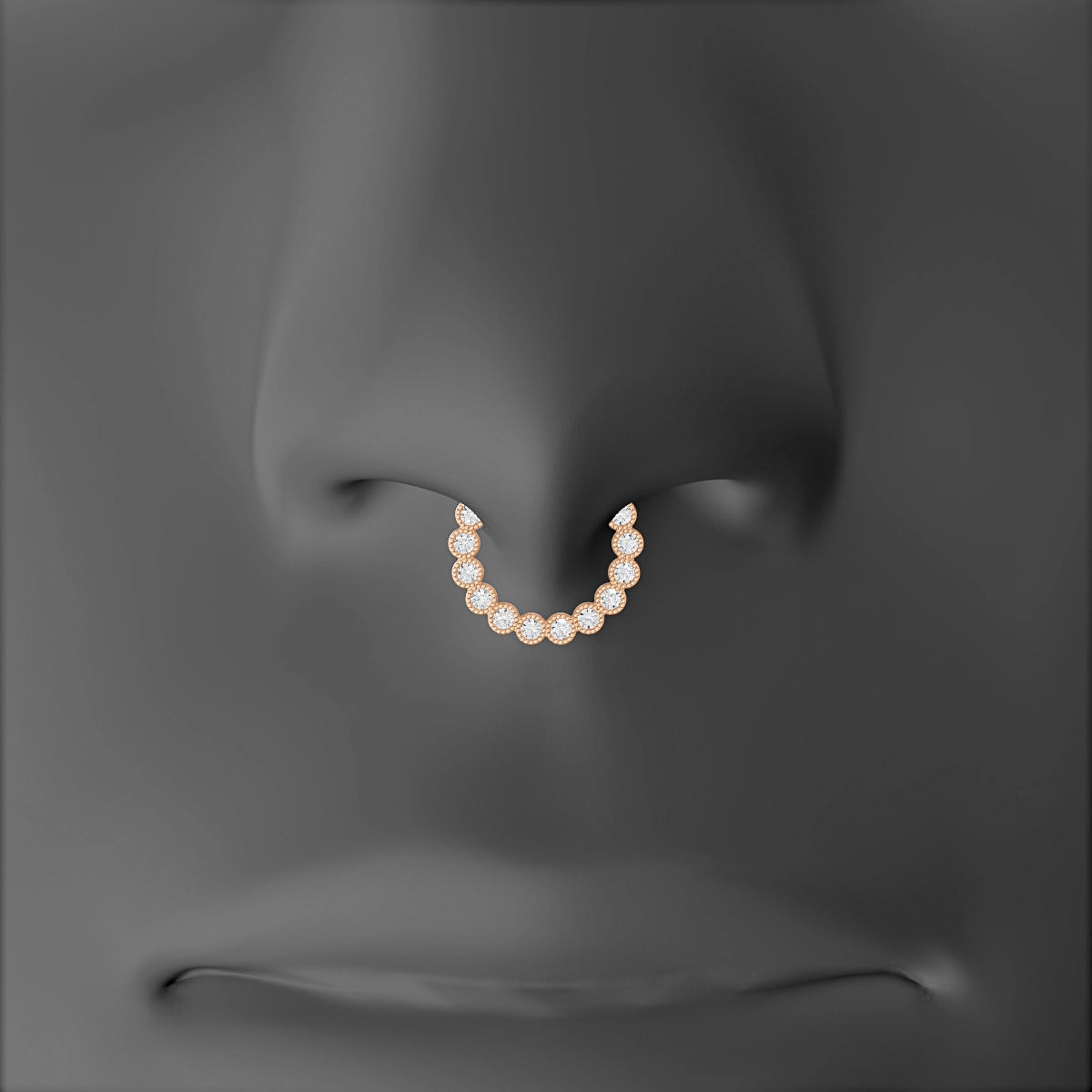 Naya | 18k Rose Gold 8 mm Diamond Septum Piercing