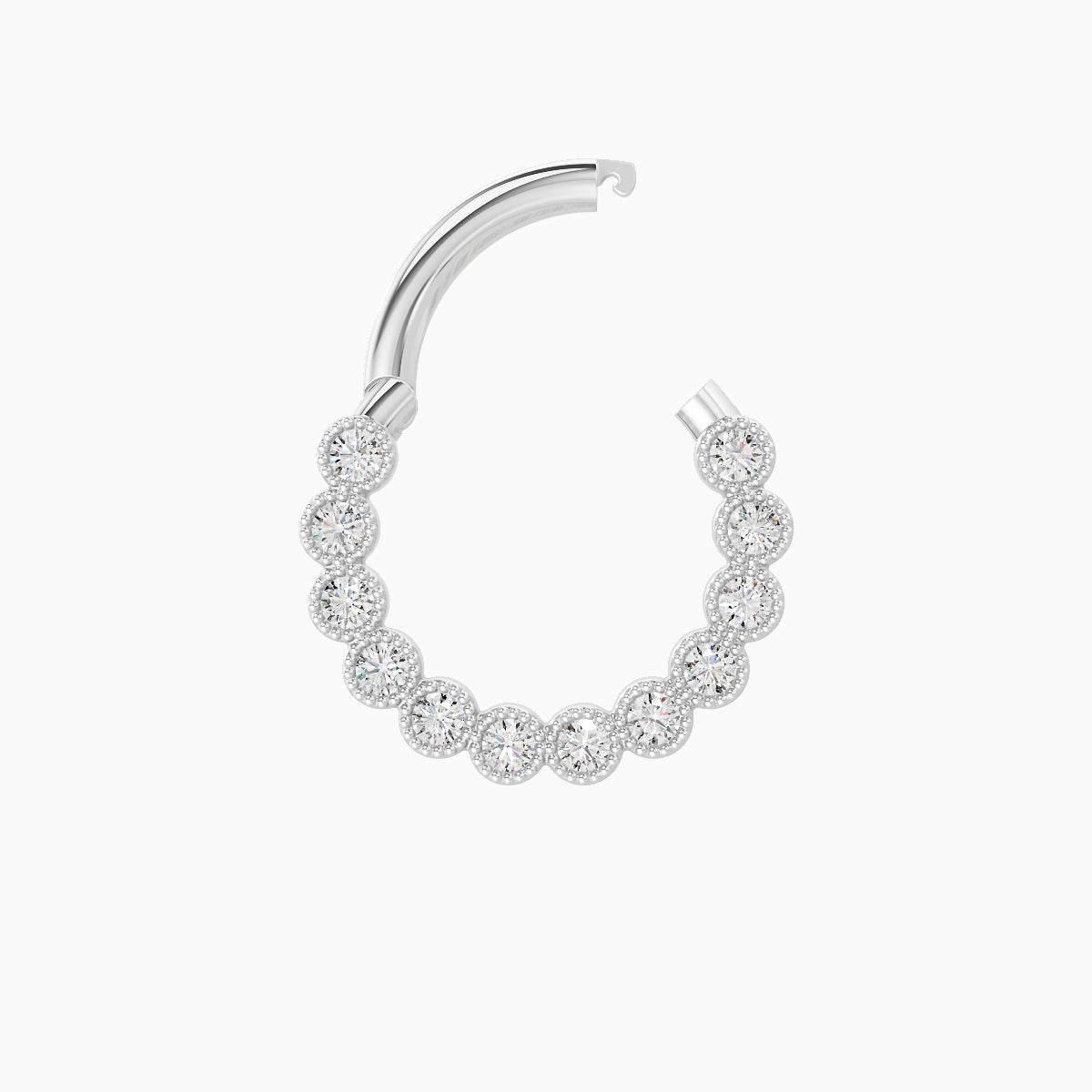 Naya | 18k White Gold 8 mm Diamond Septum Piercing