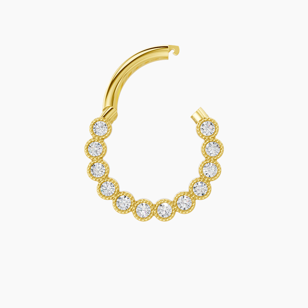 Naya | 18k Yellow Gold 8 mm Diamond Septum Piercing