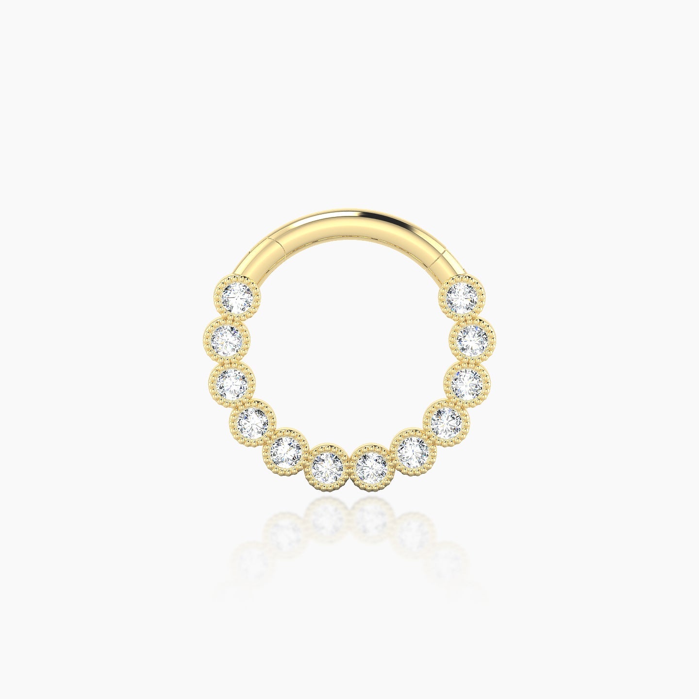 Naya | 18k Yellow Gold 8 mm Diamond Septum Piercing