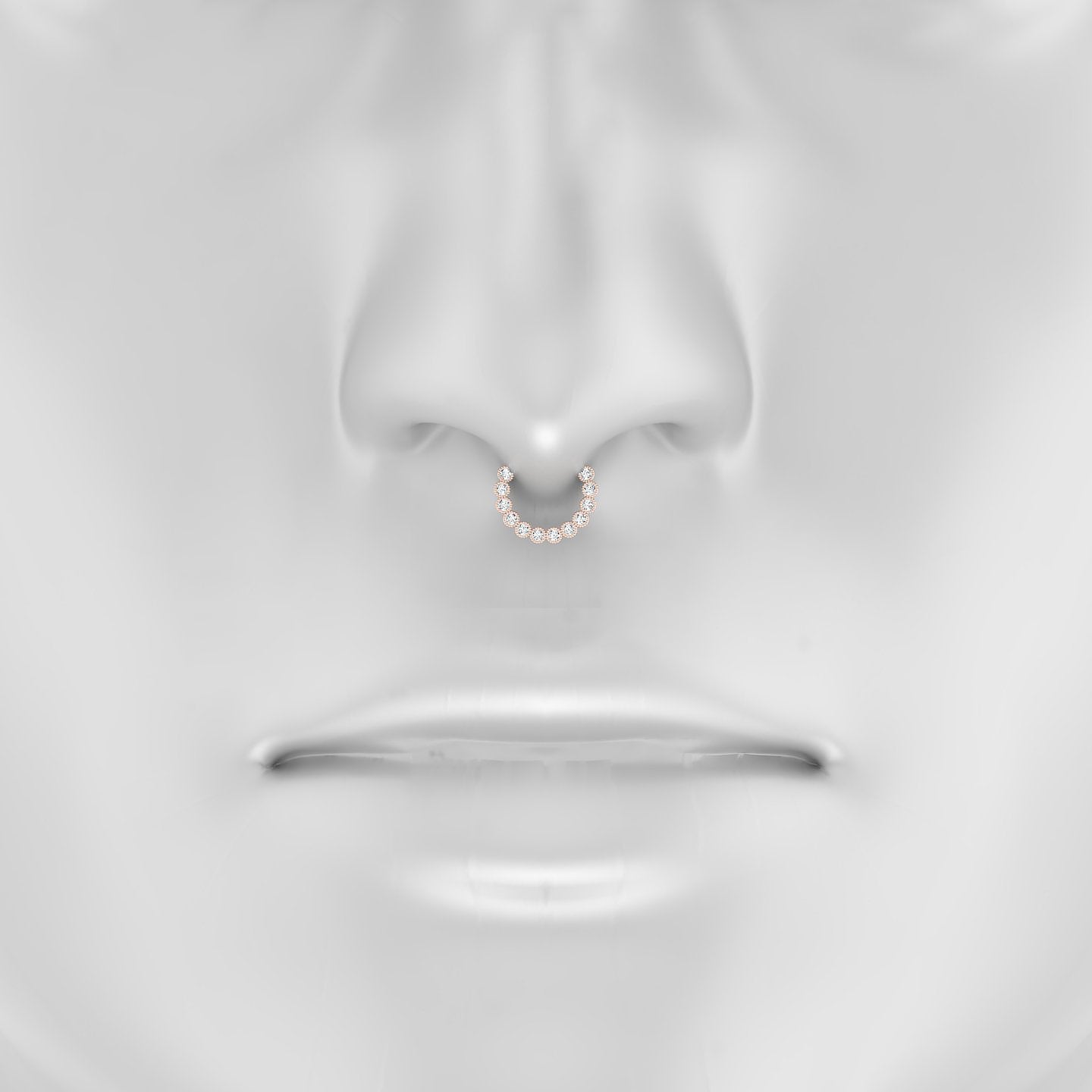 Naya | 18k Rose Gold 8 mm Diamond Septum Piercing