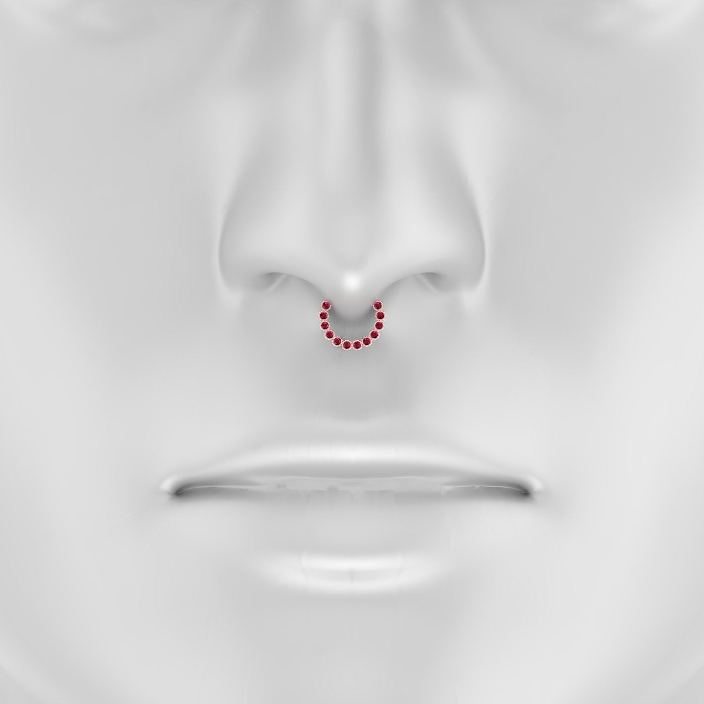 Naya | 18k Rose Gold 8 mm Ruby Septum Piercing