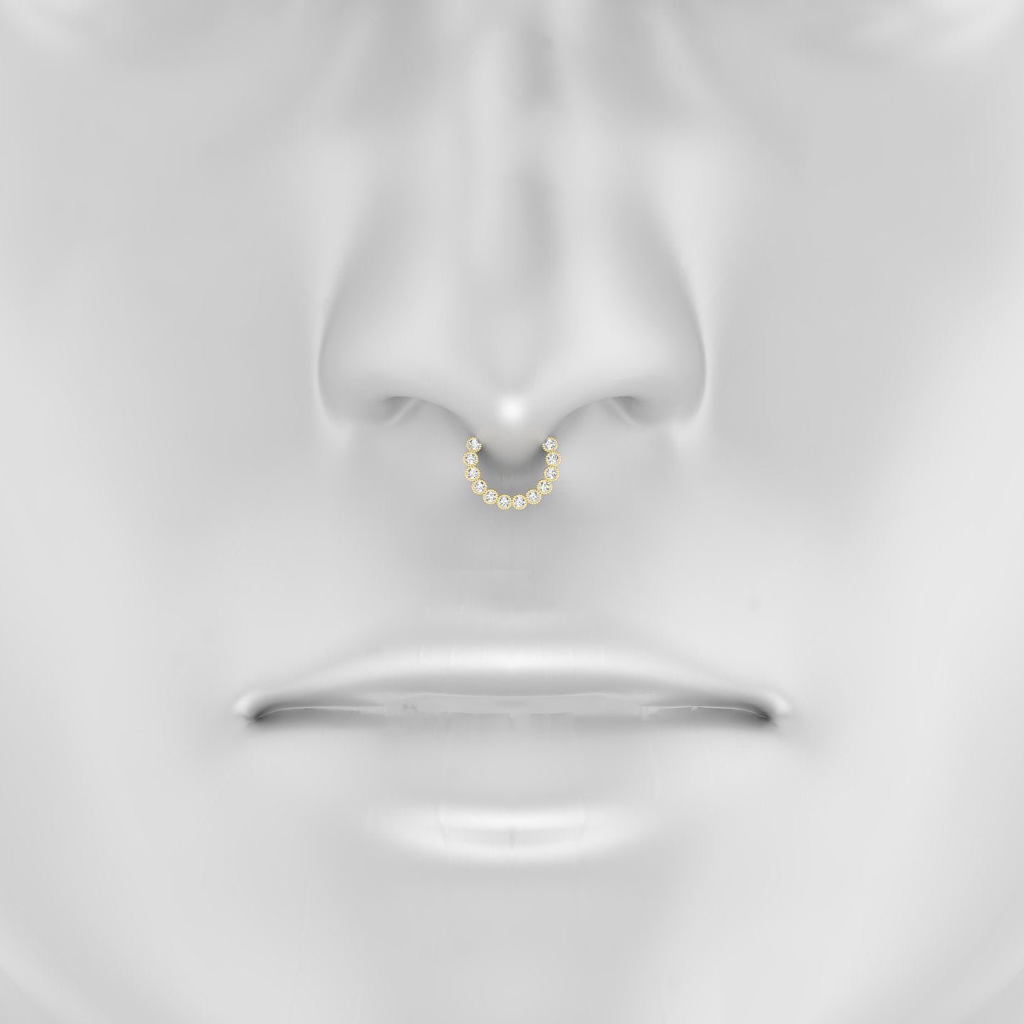 Naya | 18k Yellow Gold 8 mm Diamond Septum Piercing