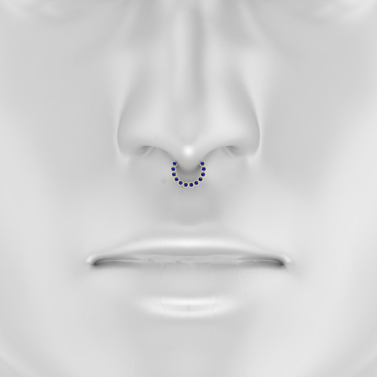 Naya | 18k Yellow Gold 8 mm Sapphire Septum Piercing