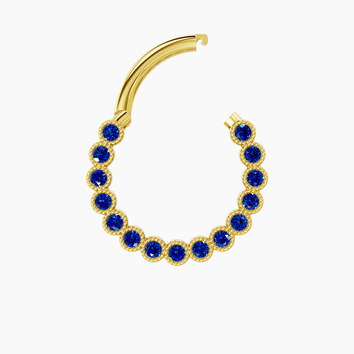 Naya | 18k Yellow Gold 9.5 mm Sapphire Daith Piercing