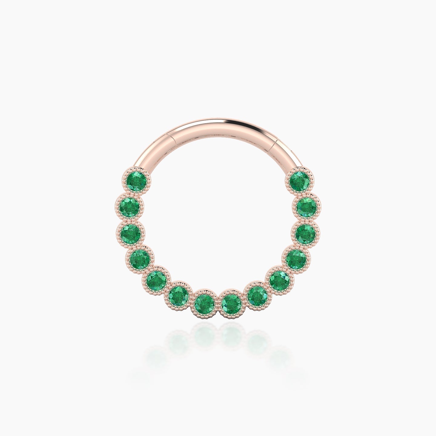 Naya | 18k Rose Gold 9.5 mm Emerald Daith Piercing