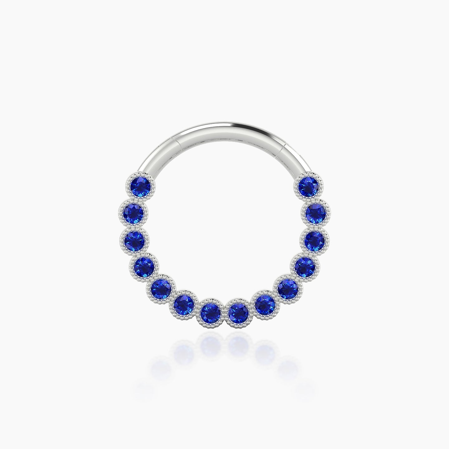 Naya | 18k White Gold 9.5 mm Sapphire Daith Piercing