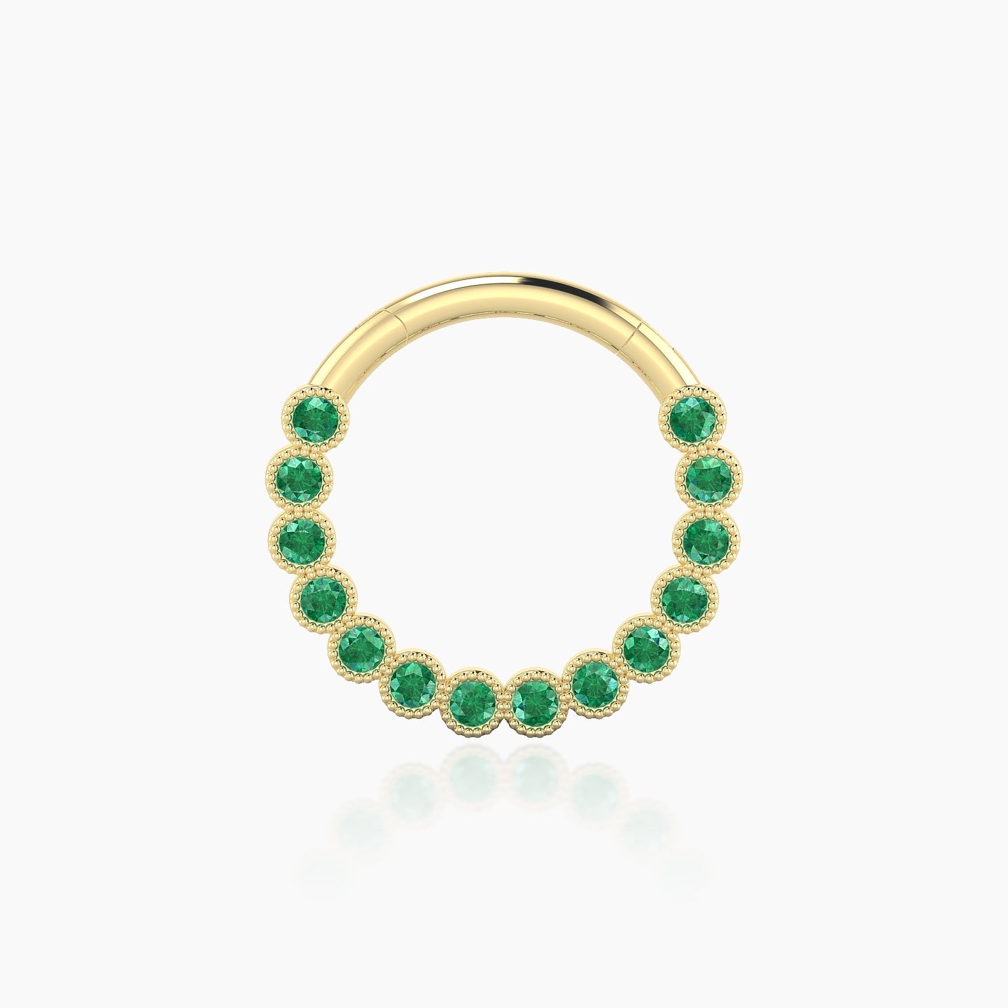 Naya | 18k Yellow Gold 9.5 mm Emerald Daith Piercing