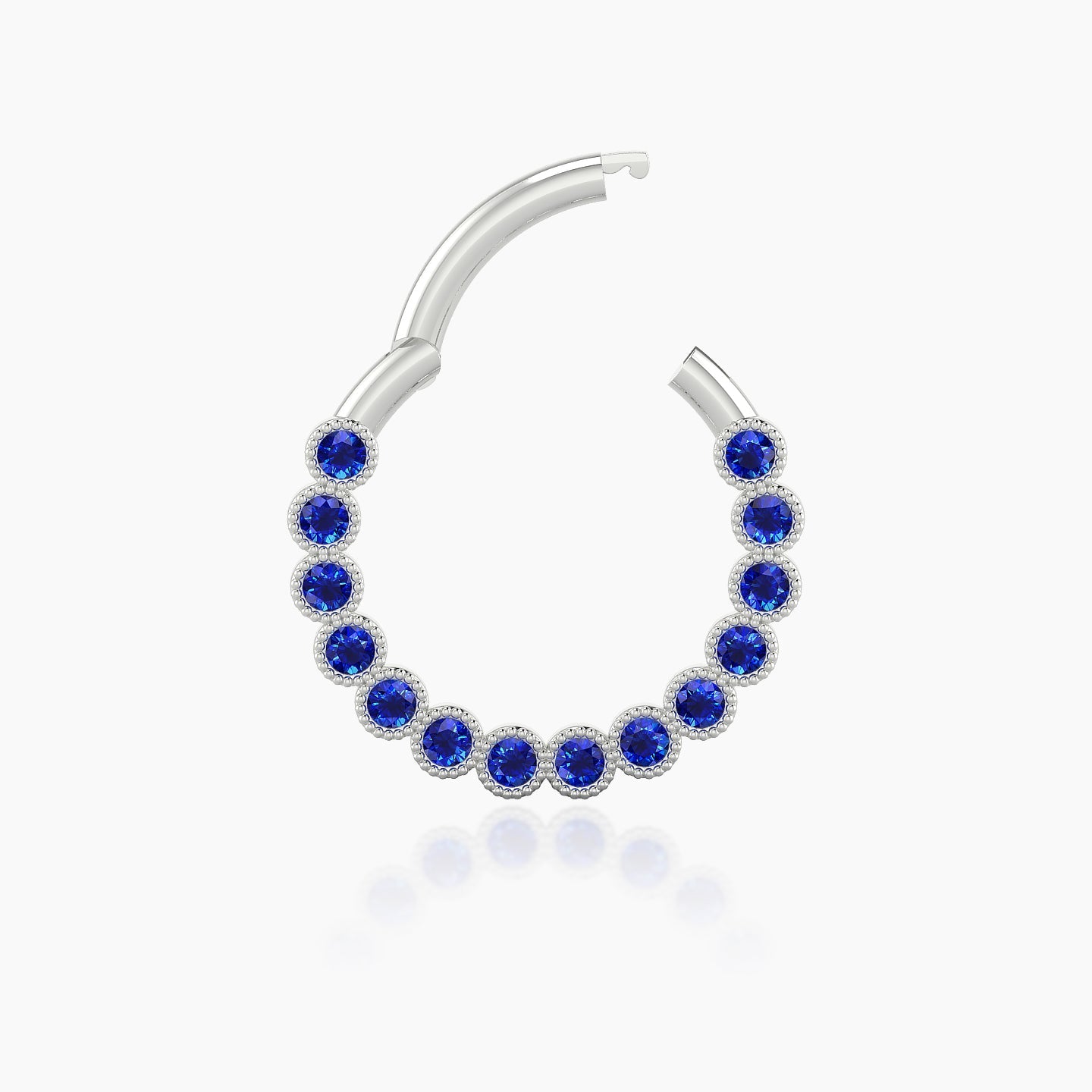 Naya | 18k White Gold 9.5 mm Sapphire Daith Piercing