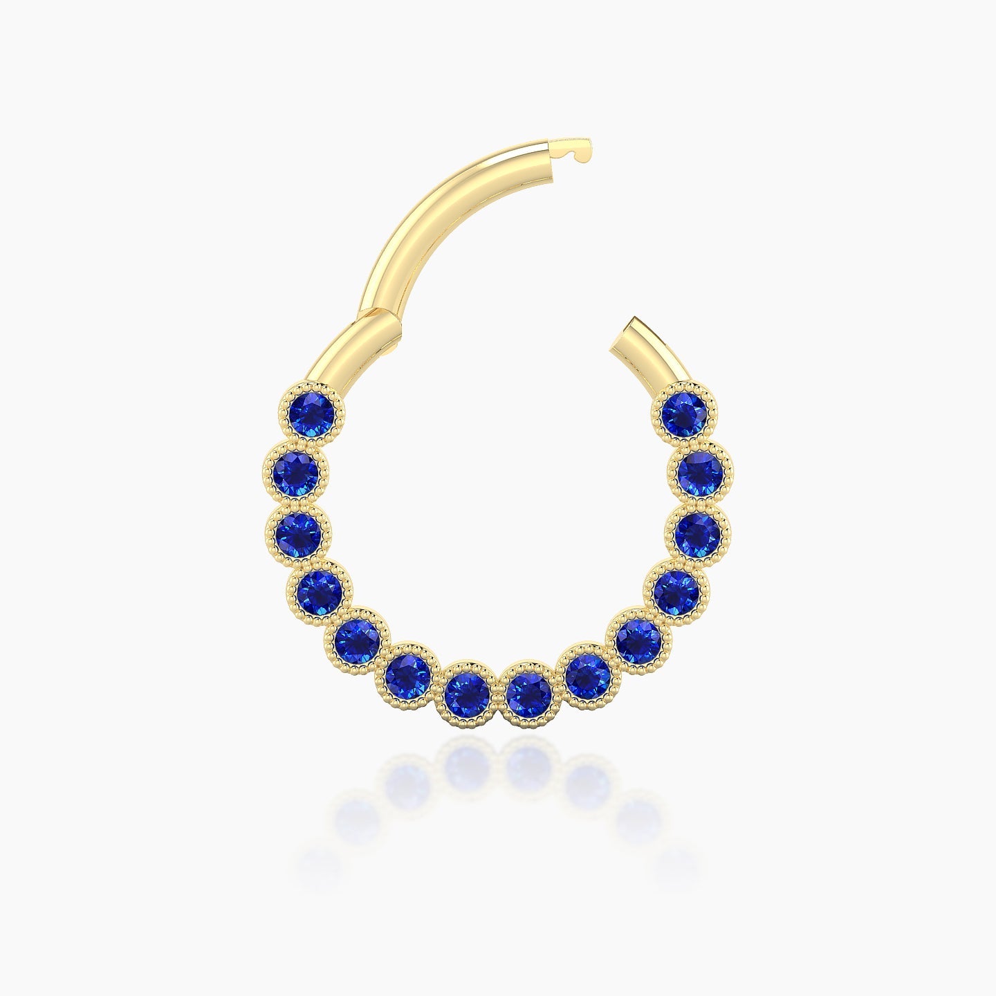 Naya | 18k Yellow Gold 9.5 mm Sapphire Daith Piercing