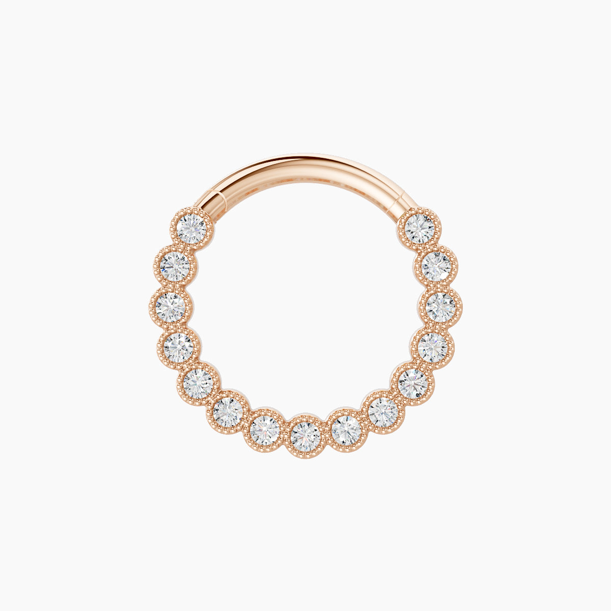 Naya | 18k Rose Gold 9.5 mm Diamond Septum Piercing