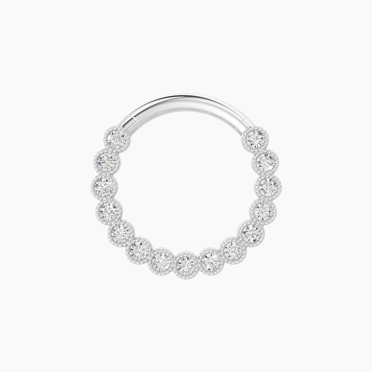 Naya | 18k White Gold 9.5 mm Diamond Septum Piercing