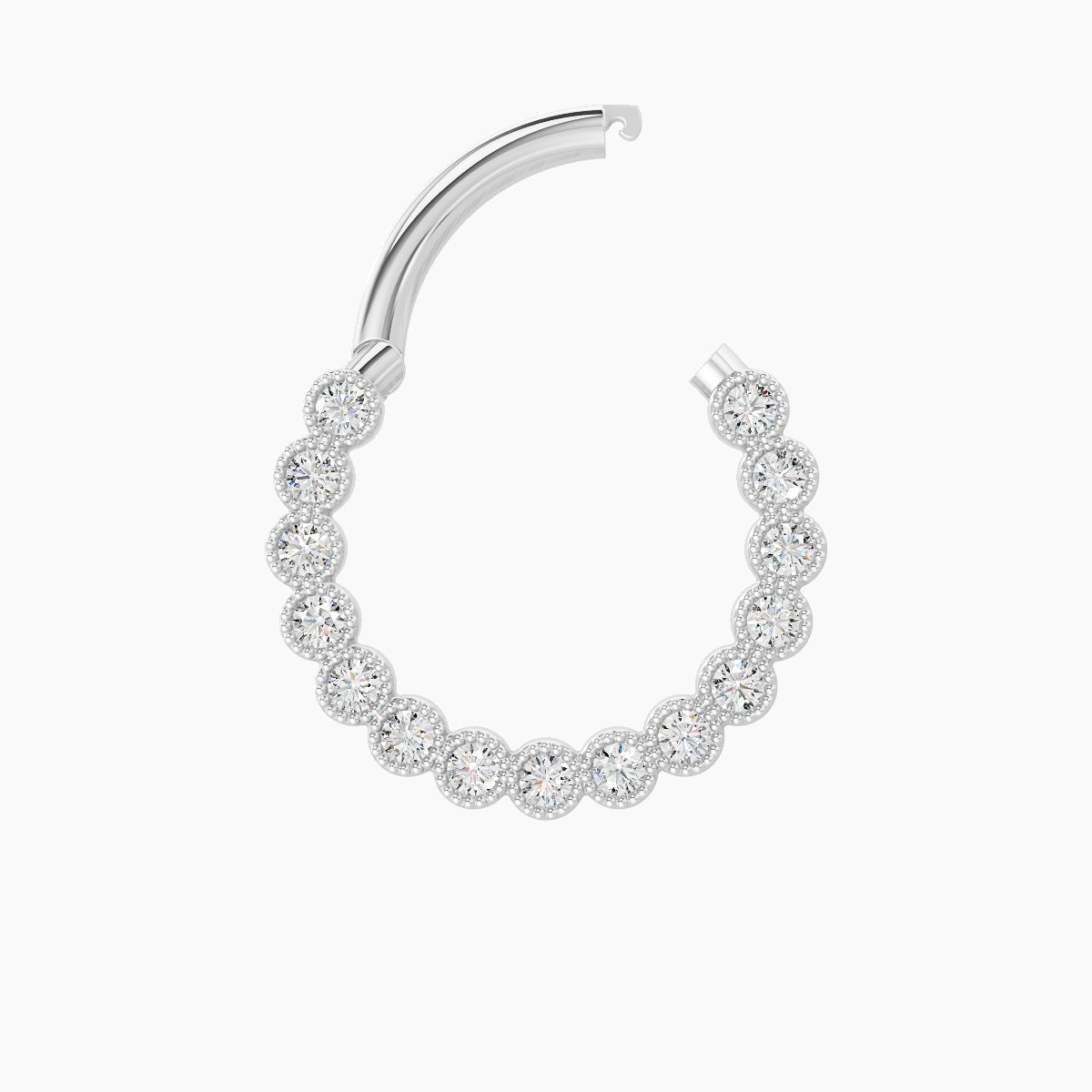 Naya | 18k White Gold 9.5 mm Diamond Septum Piercing