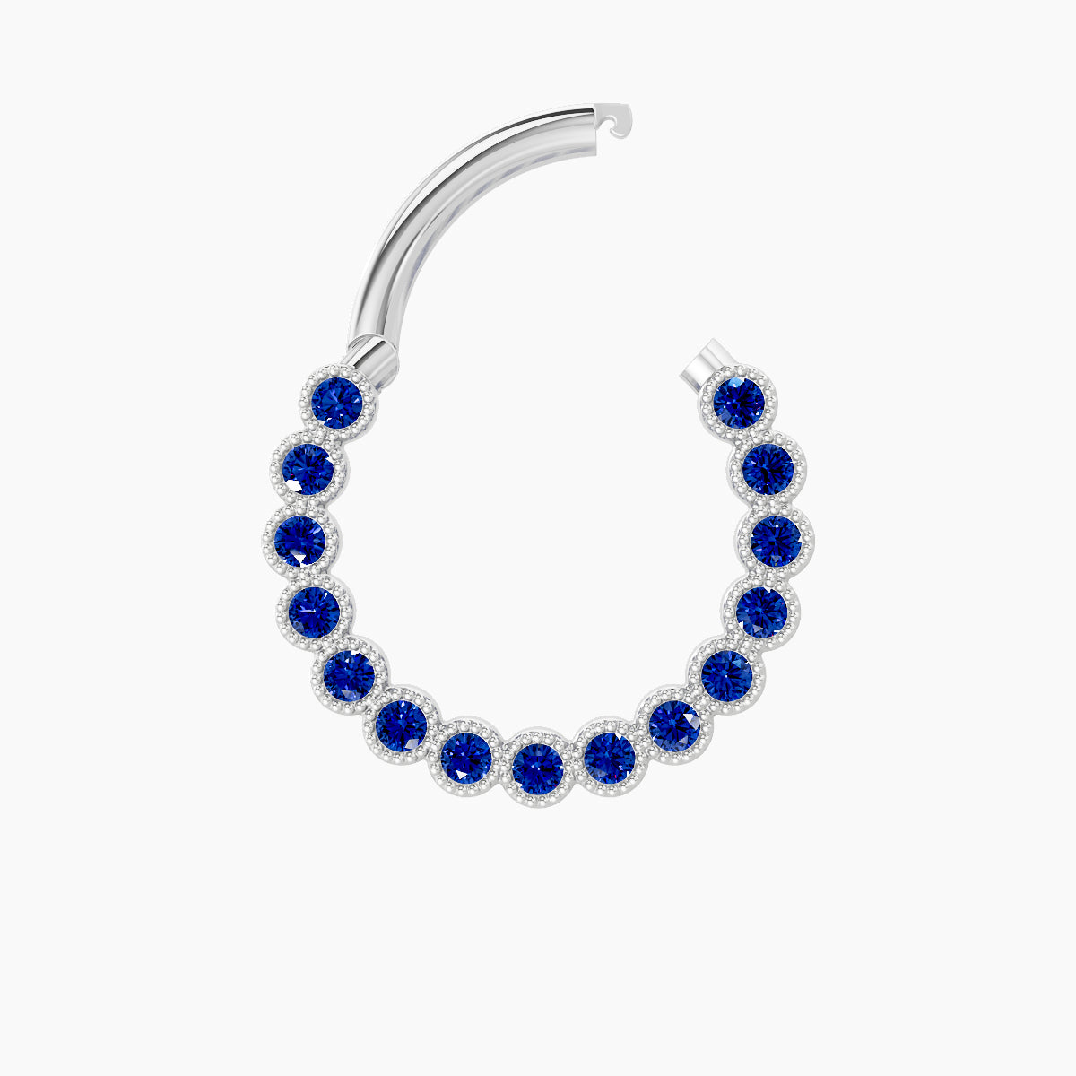 Naya | 18k White Gold 9.5 mm Sapphire Septum Piercing