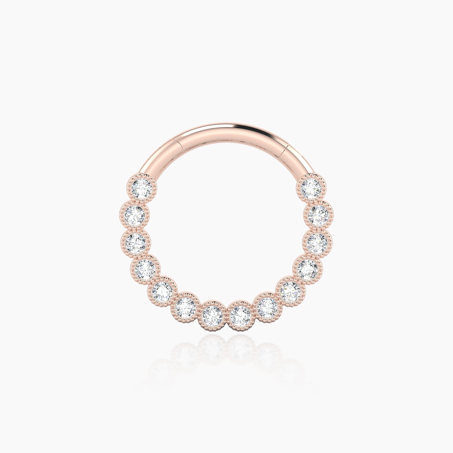 Naya | 18k Rose Gold 9.5 mm Diamond Septum Piercing