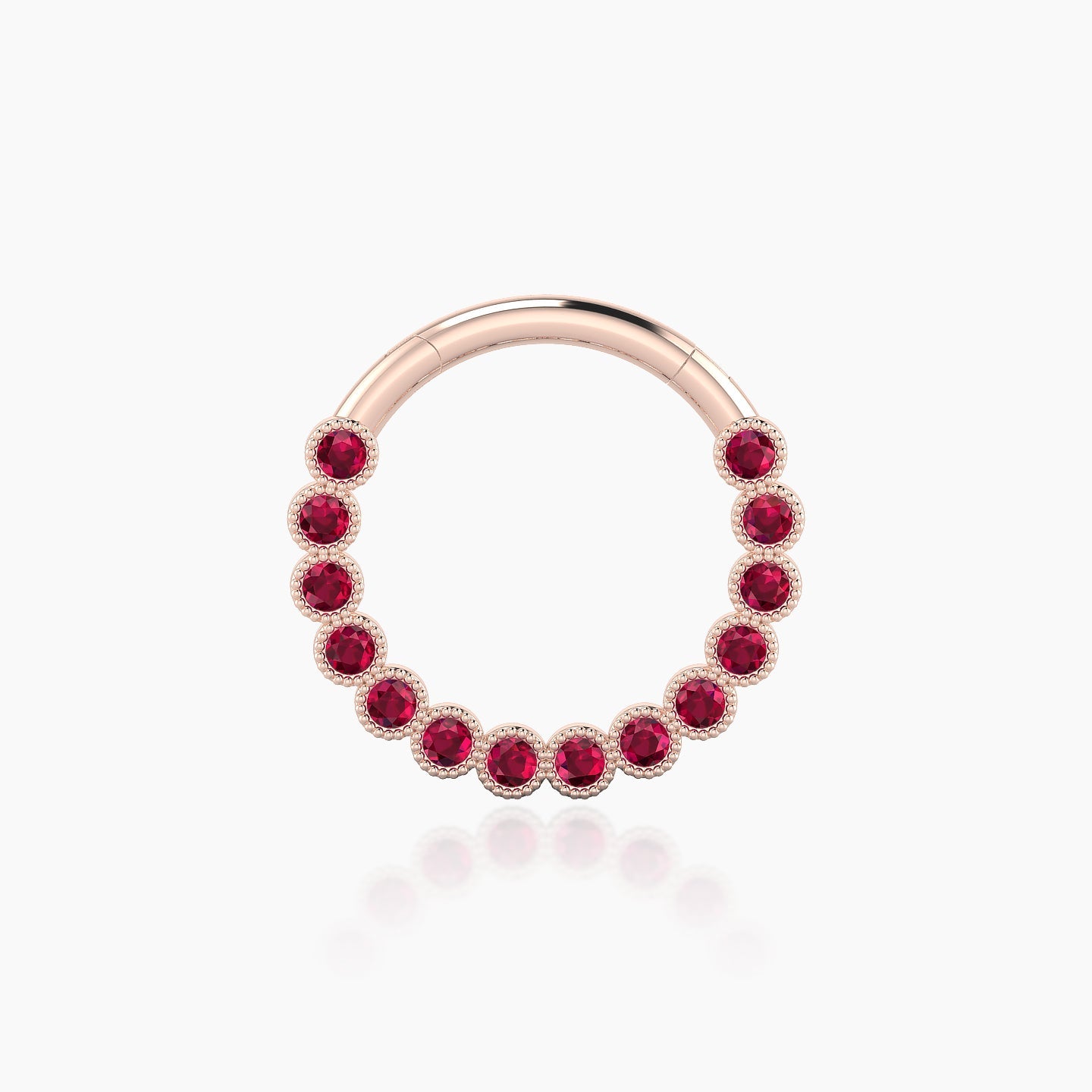 Naya | 18k Rose Gold 9.5 mm Ruby Septum Piercing