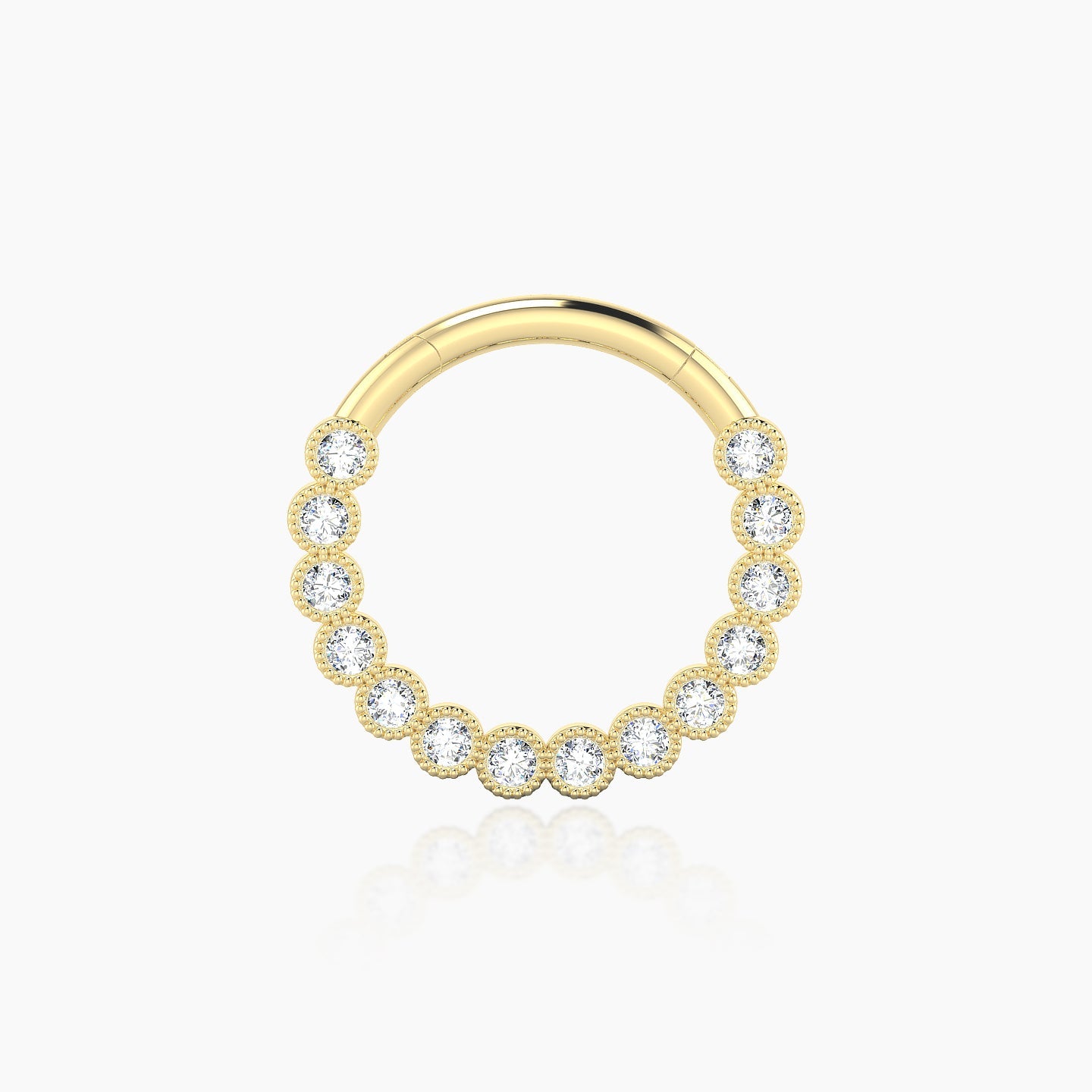 Naya | 18k Yellow Gold 9.5 mm Diamond Septum Piercing