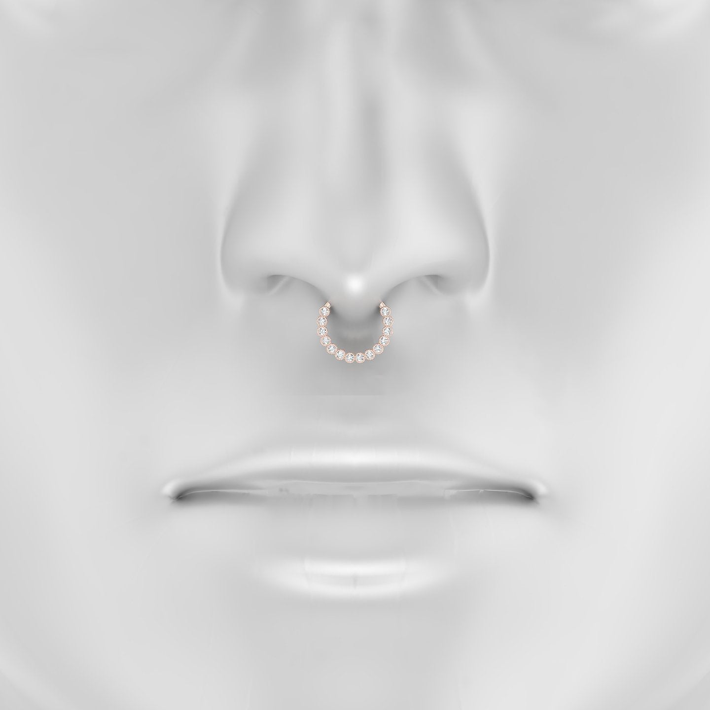 Naya | 18k Rose Gold 9.5 mm Diamond Septum Piercing