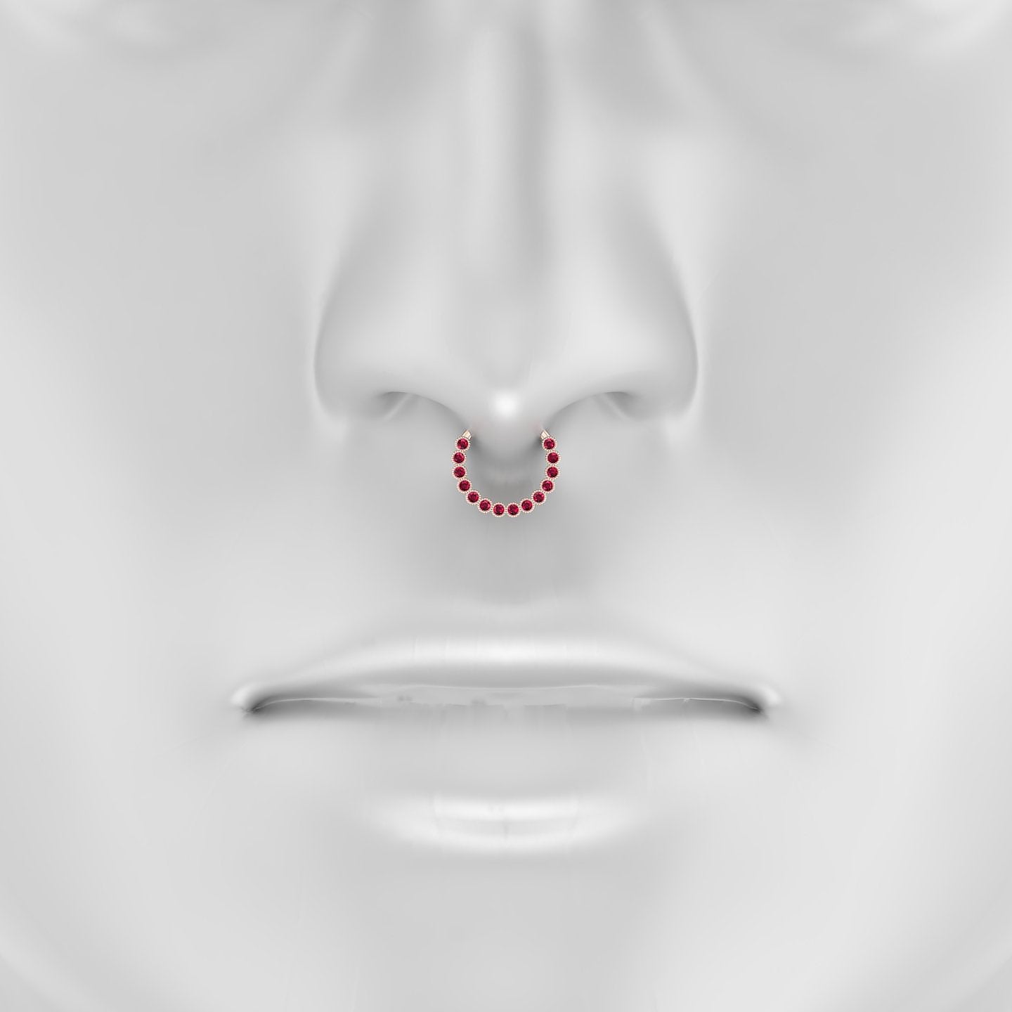 Naya | 18k Rose Gold 9.5 mm Ruby Septum Piercing