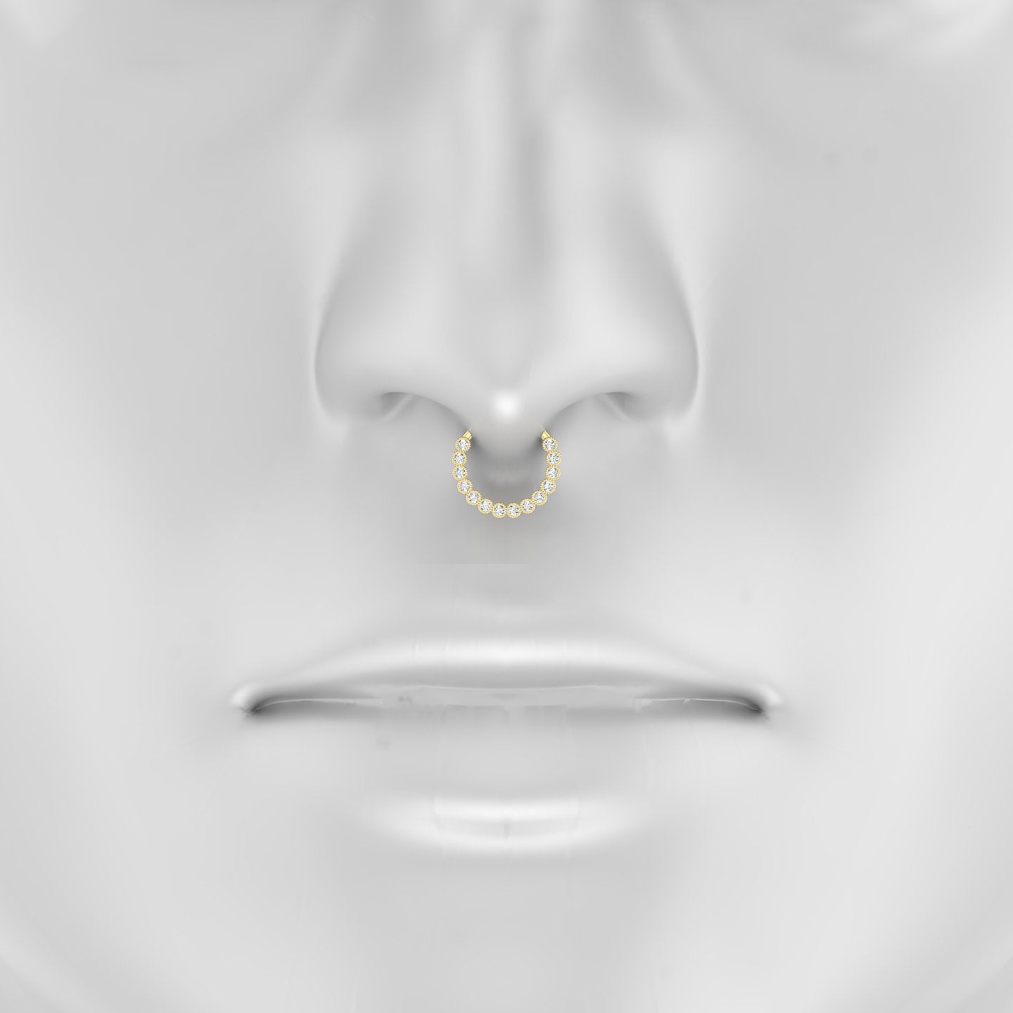 Naya | 18k Yellow Gold 9.5 mm Diamond Septum Piercing