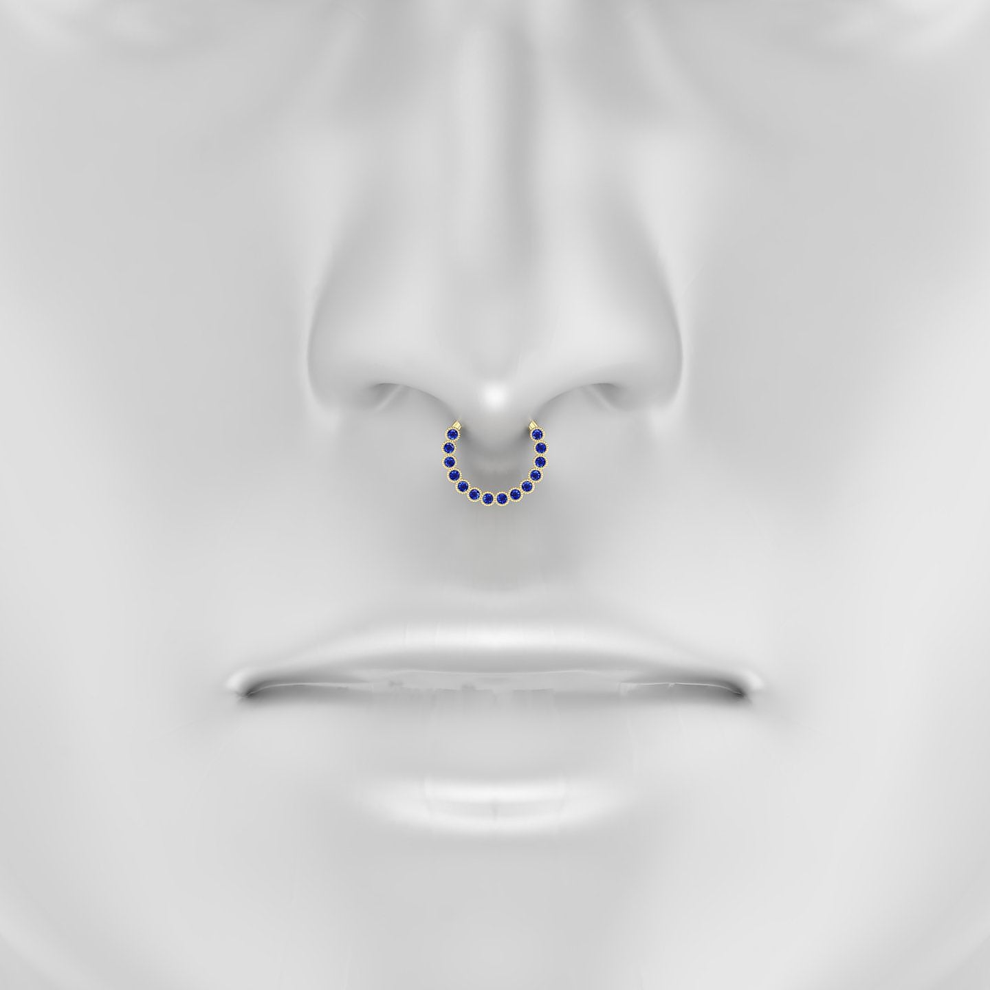 Naya | 18k Yellow Gold 9.5 mm Sapphire Septum Piercing