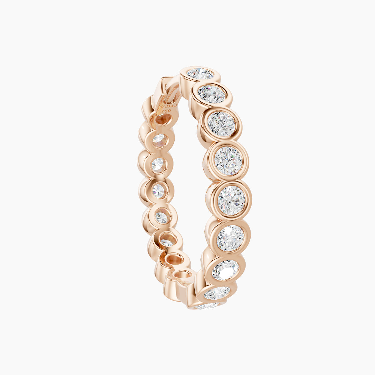 Neith | 18k Rose Gold 11 mm Diamond Hoop Piercing