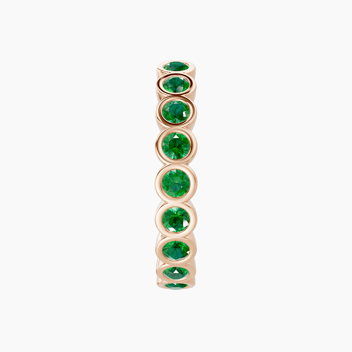 Neith | 18k Rose Gold 11 mm Emerald Hoop Piercing