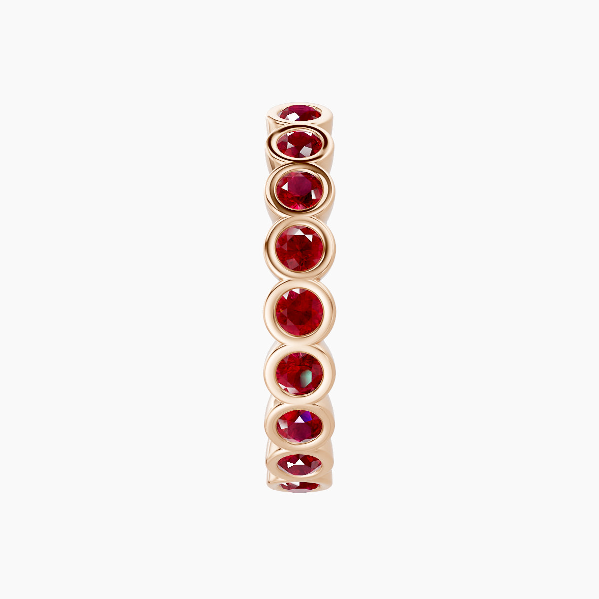 Neith | 18k Rose Gold 11 mm Ruby Hoop Piercing