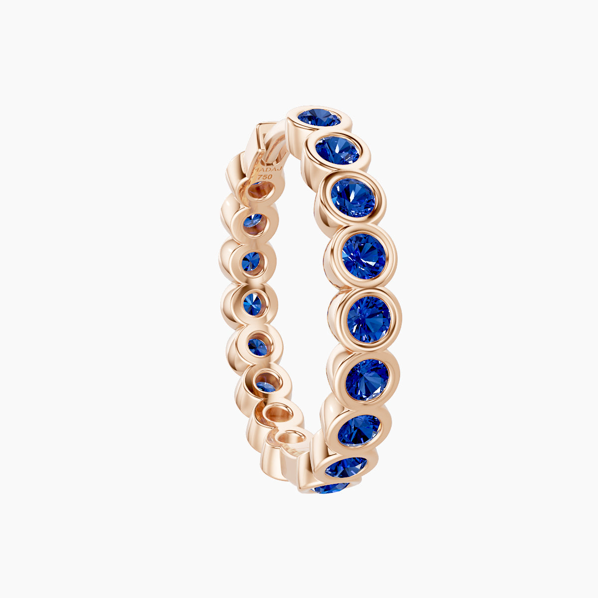 Neith | 18k Rose Gold 11 mm Sapphire Hoop Piercing