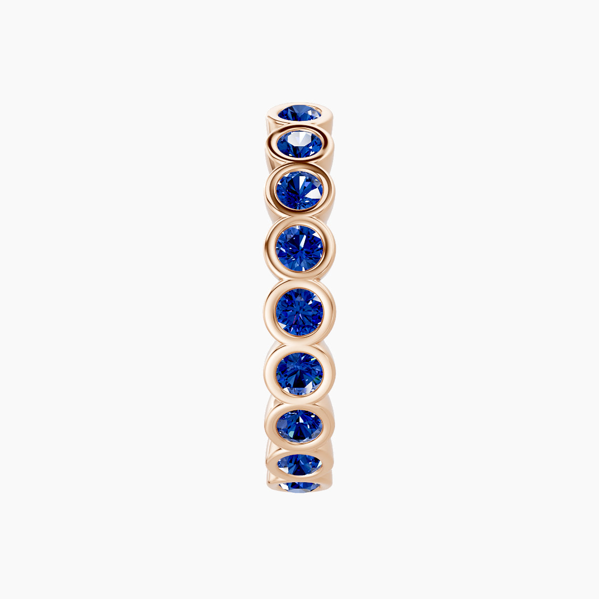 Neith | 18k Rose Gold 11 mm Sapphire Hoop Piercing