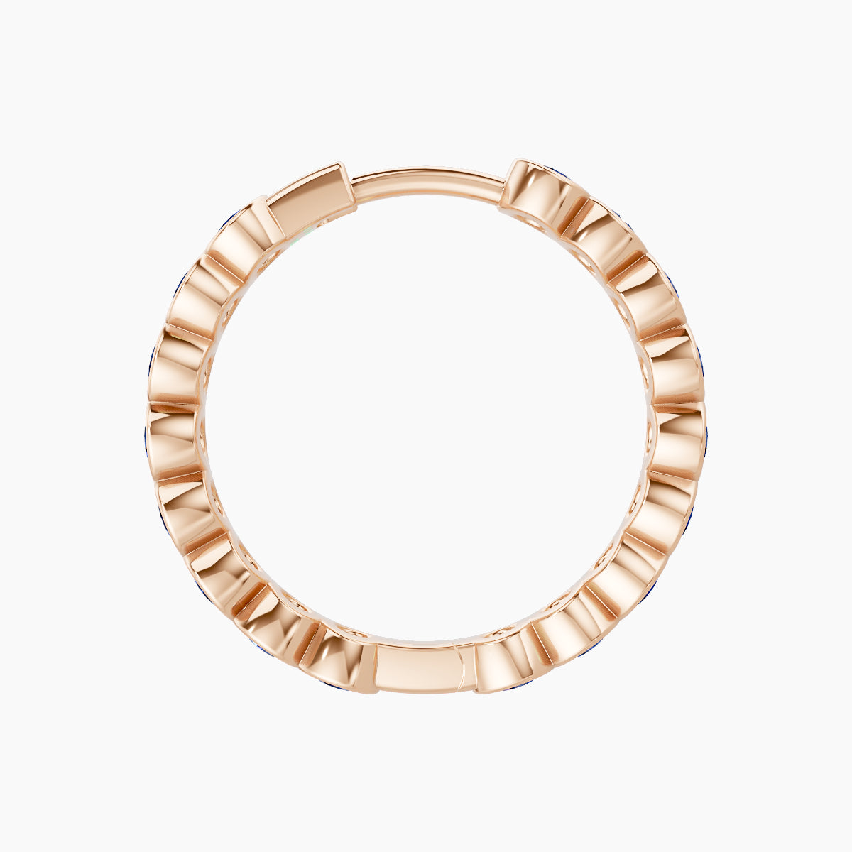 Neith | 18k Rose Gold 11 mm Sapphire Hoop Piercing