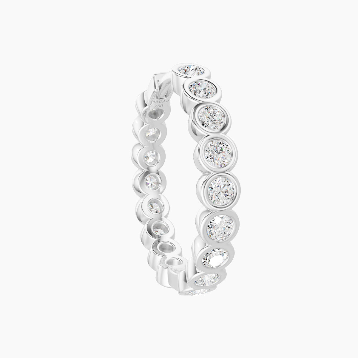 Neith | 18k White Gold 11 mm Diamond Hoop Piercing