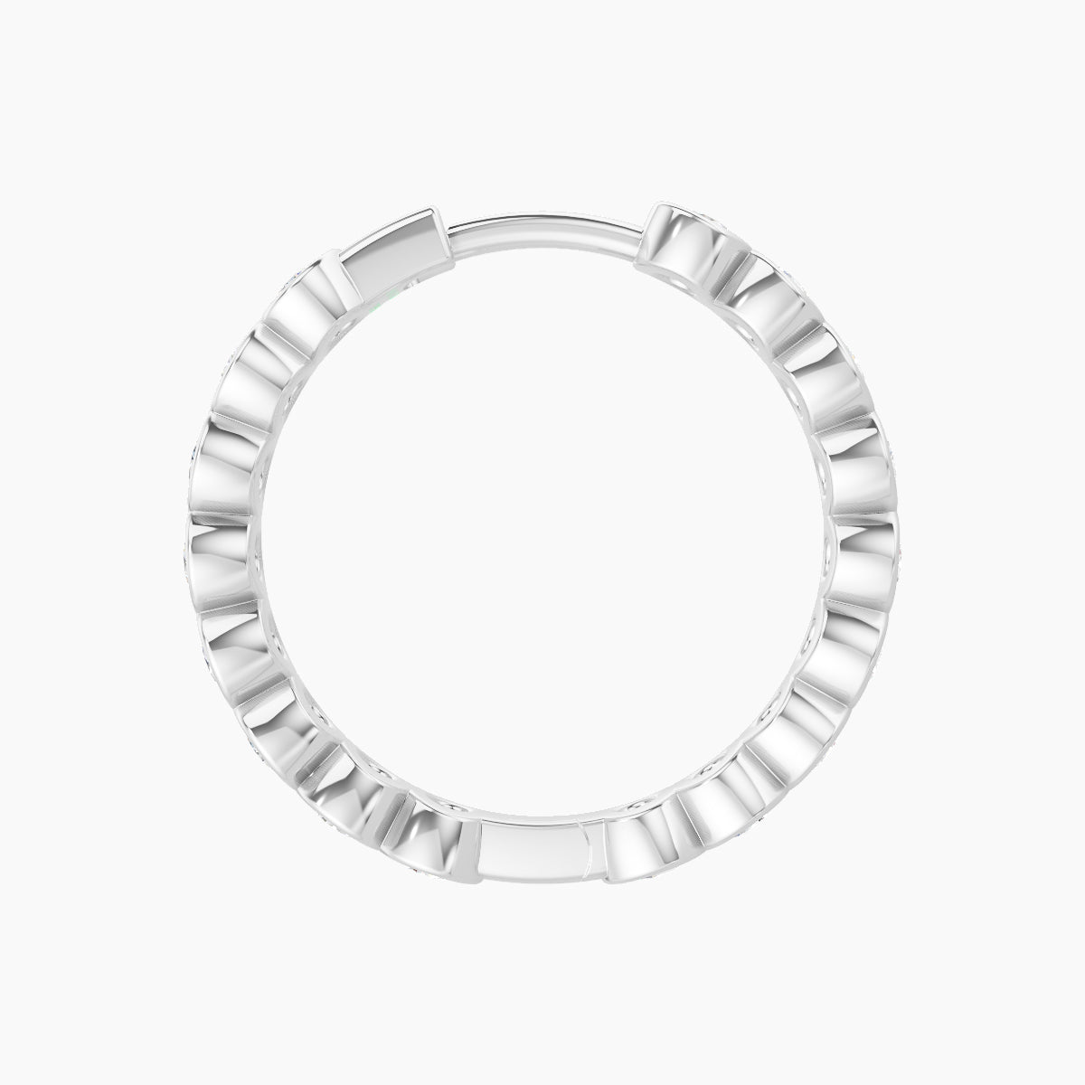 Neith | 18k White Gold 11 mm Diamond Hoop Piercing