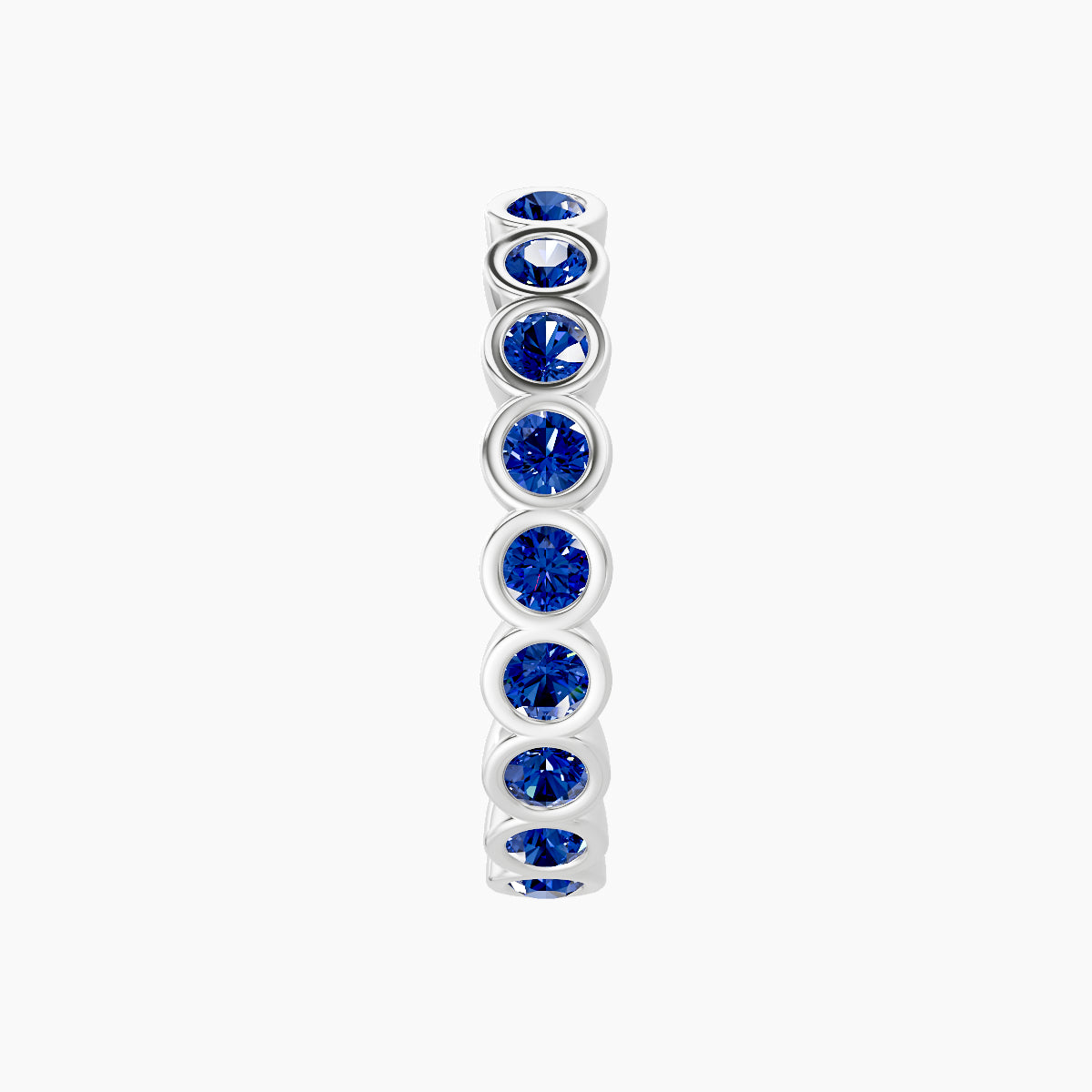 Neith | 18k White Gold 11 mm Sapphire Hoop Piercing