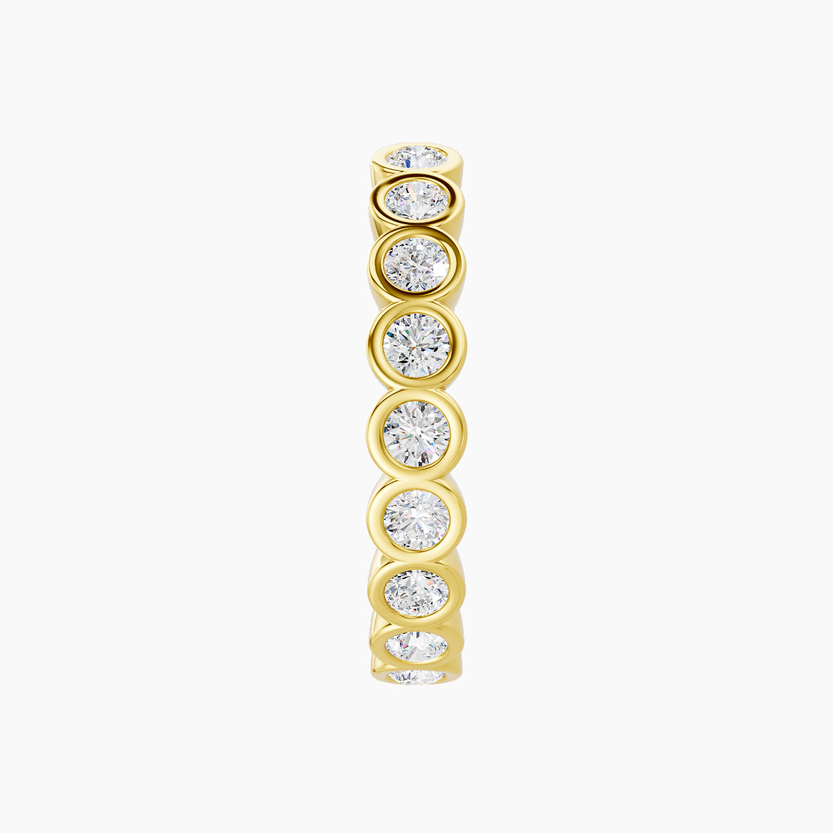 Neith | 18k Yellow Gold 11 mm Diamond Hoop Piercing