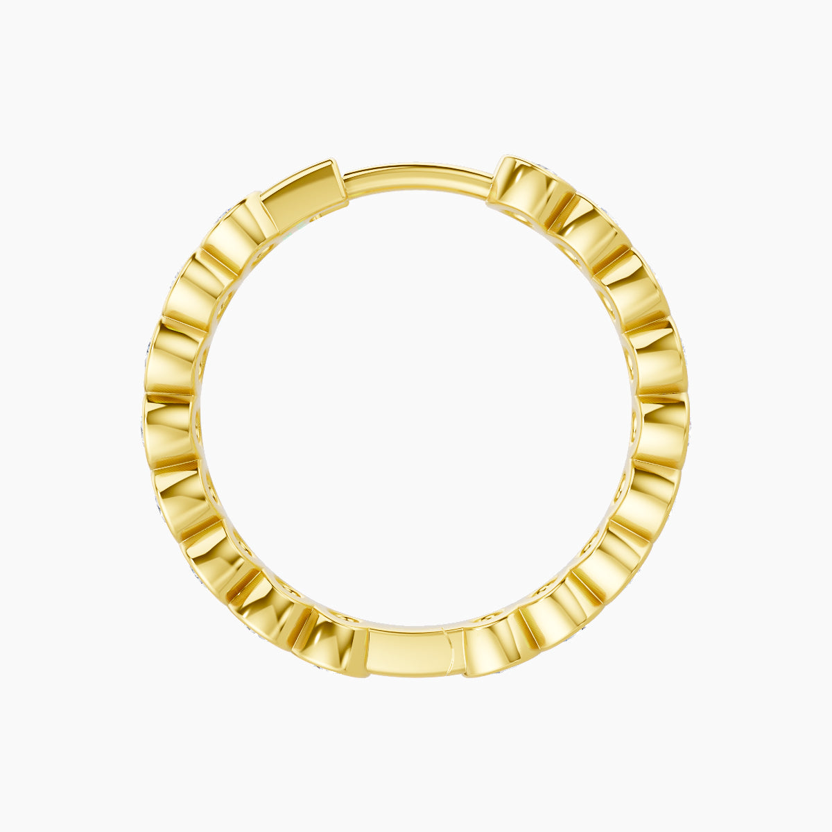 Neith | 18k Yellow Gold 11 mm Diamond Hoop Piercing