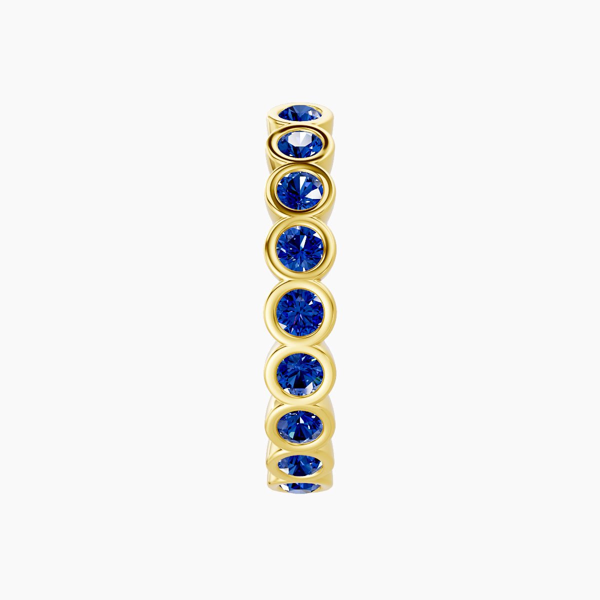 Neith | 18k Yellow Gold 11 mm Sapphire Hoop Piercing