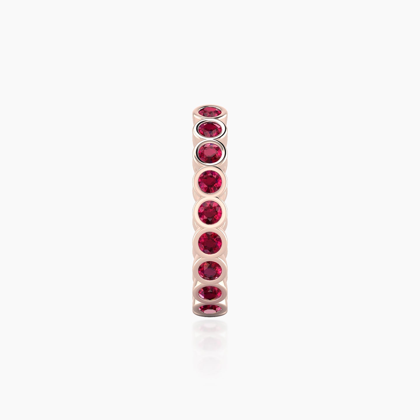 Neith | 18k Rose Gold 11 mm Ruby Hoop Piercing